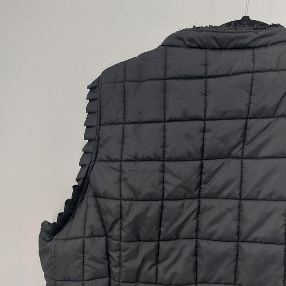 Vtg Makaveli Branded Black Vest Black Puff Size 3X Distroyed - Picture 14 of 16